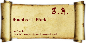Budaházi Márk névjegykártya